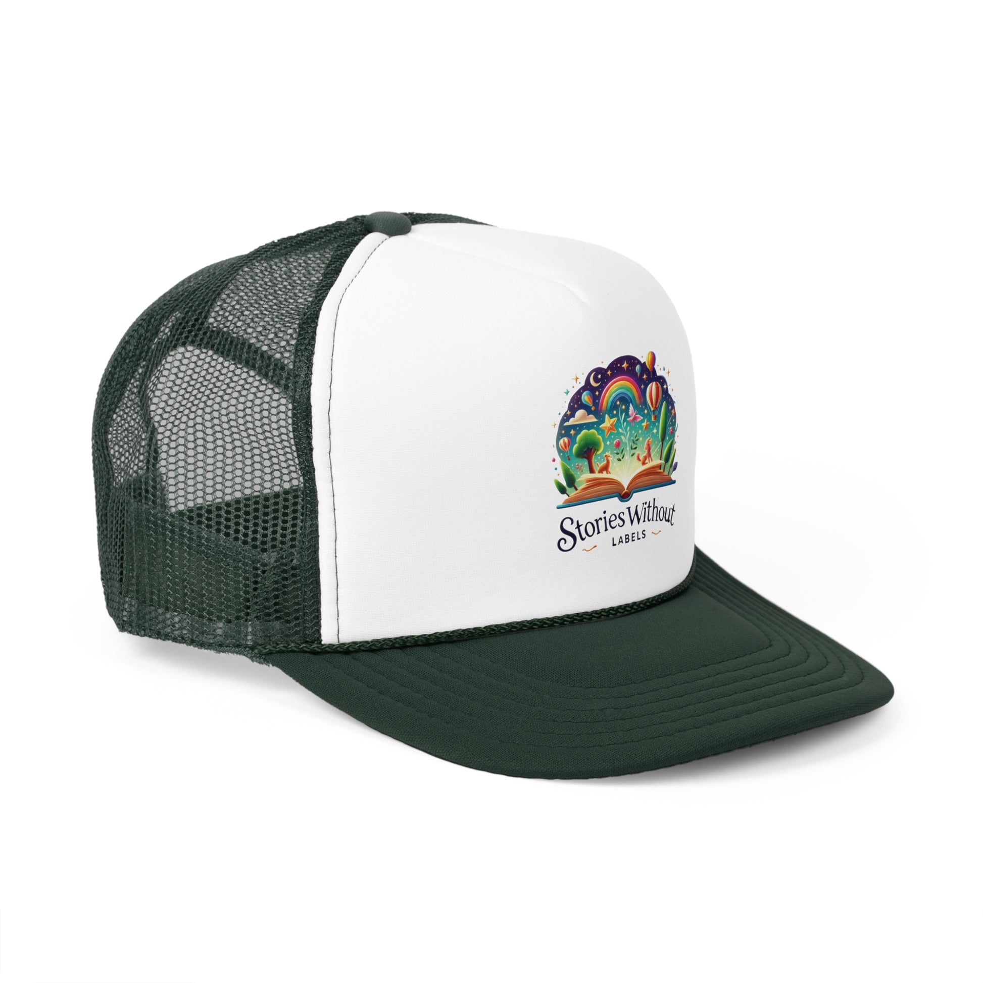 Colorful Stories Without Labels Trucker Cap - Adjustable Hat for Outdoor Adventures - Stories Without Labels