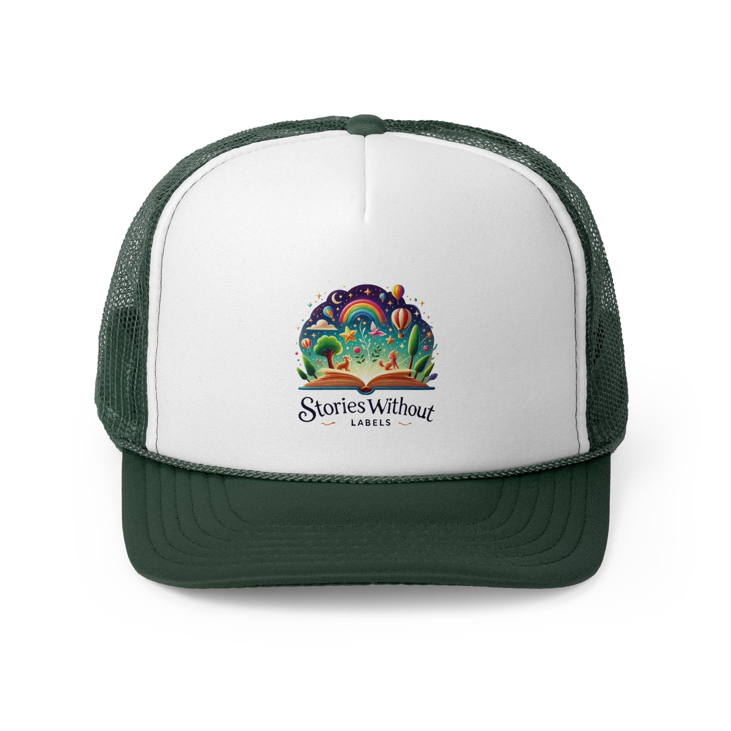 Colorful Stories Without Labels Trucker Cap - Adjustable Hat for Outdoor Adventures - Stories Without Labels