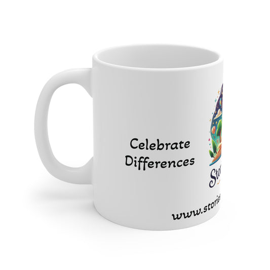 Inspirational Ceramic Mug - Celebrate Differences - 11oz, 15oz, or 20oz - Stories Without Labels