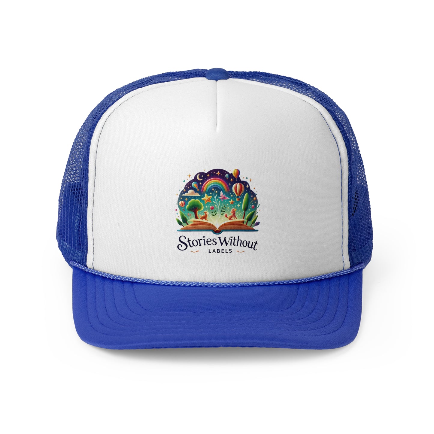 Colorful Stories Without Labels Trucker Cap - Adjustable Hat for Outdoor Adventures - Stories Without Labels