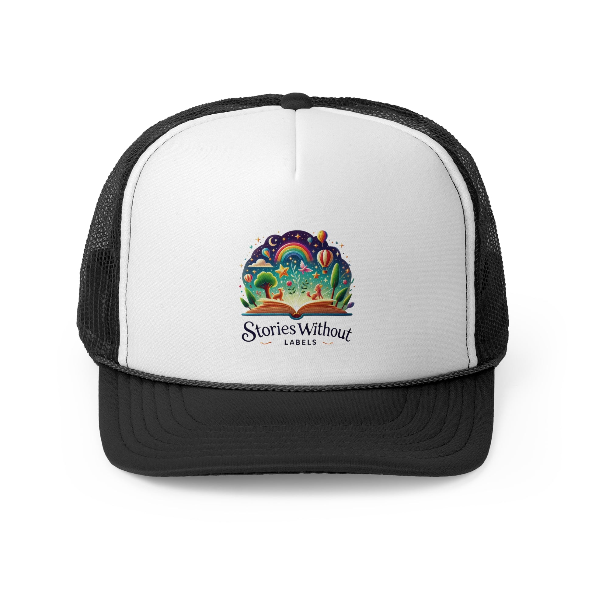 Colorful Stories Without Labels Trucker Cap - Adjustable Hat for Outdoor Adventures - Stories Without Labels