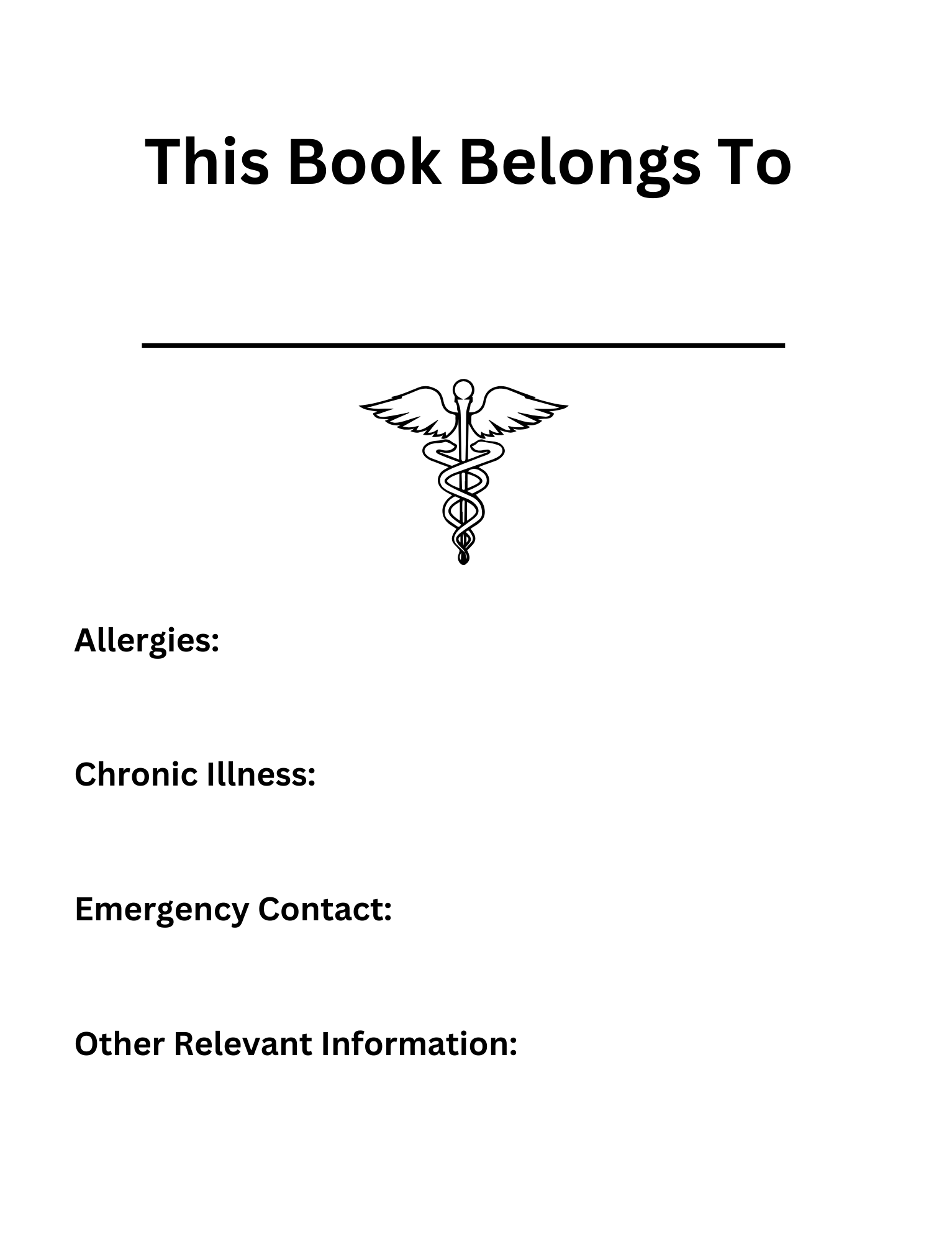 Doctor Visits Log Book - Stories Without Labels