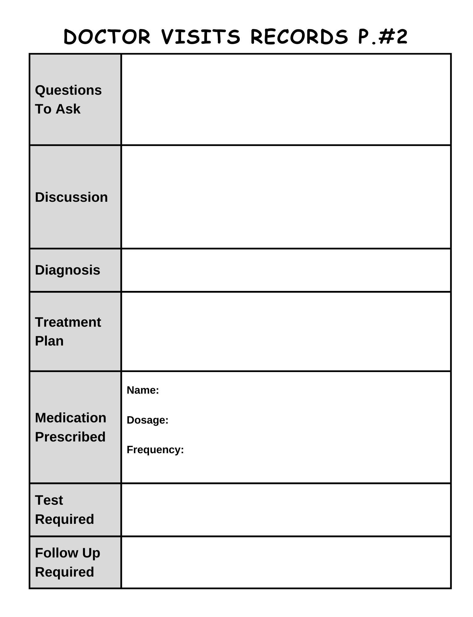 Doctor Visits Log Book - Stories Without Labels