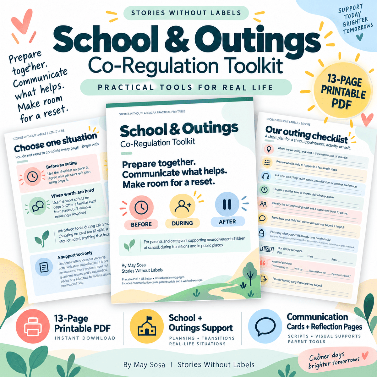School & Outings Co-Regulation Toolkit - Stories Without Labels