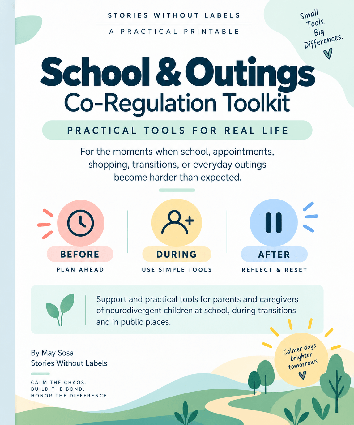 School & Outings Co-Regulation Toolkit - Stories Without Labels
