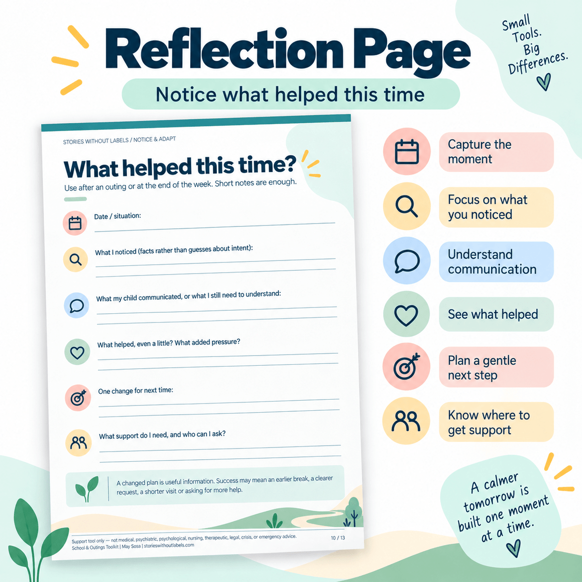 School & Outings Co-Regulation Toolkit - Stories Without Labels